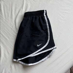 Nike black and white athletic shorts